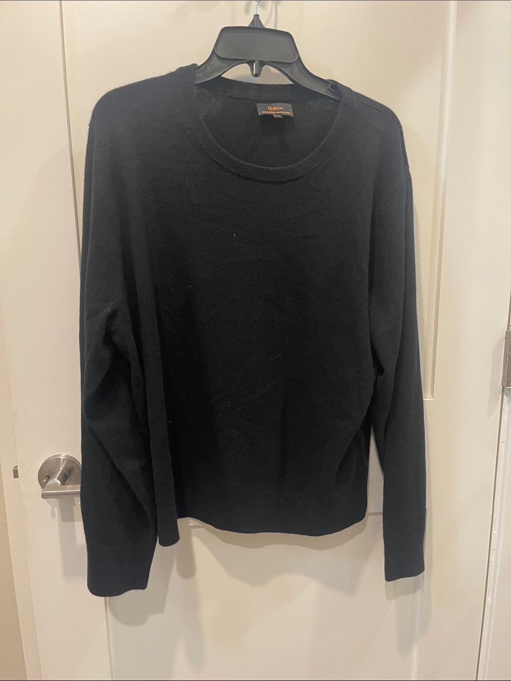 Quince Black Crewneck Men's Sweater